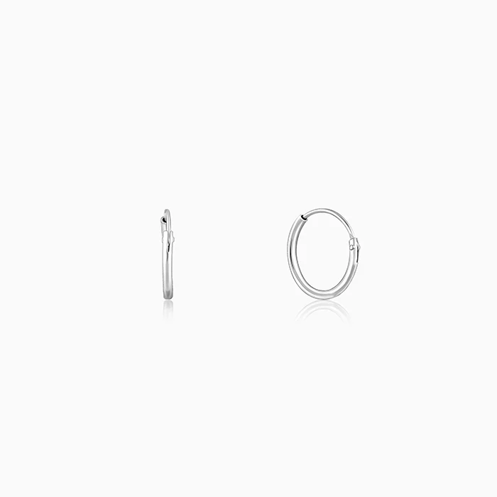 Silver Clover Kids Hoop Earrings (4-12 yrs) - Image 4