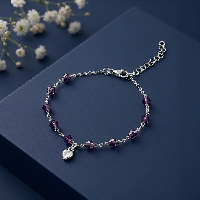 Silver Colourful Beads Bracelet - Image 2