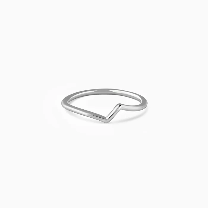 Silver Curvy Lines Ring