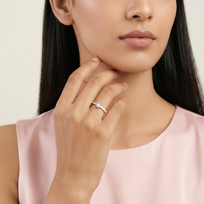 Silver Cute Girl Stack Rings (Size 12) - Image 4