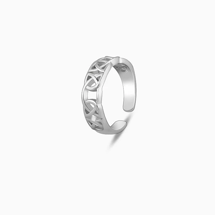 Silver Dancing Waves Toe Rings - Image 4