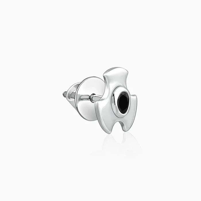 Silver Dark Polaris Stud For Him - Image 5