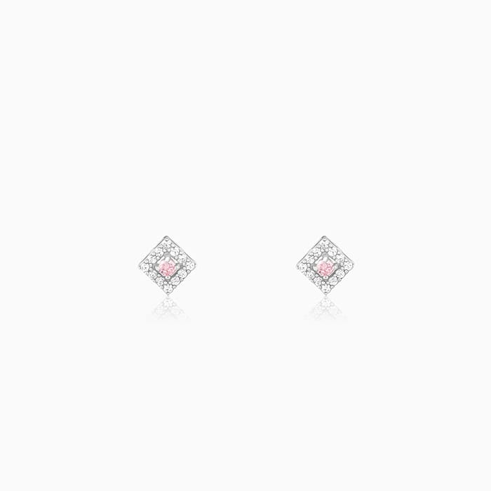 Silver Dazzling Cube Earrings