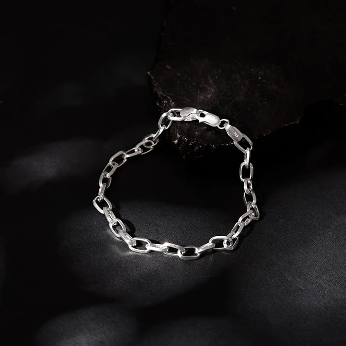 Silver Delink Bracelet For Him - Image 2