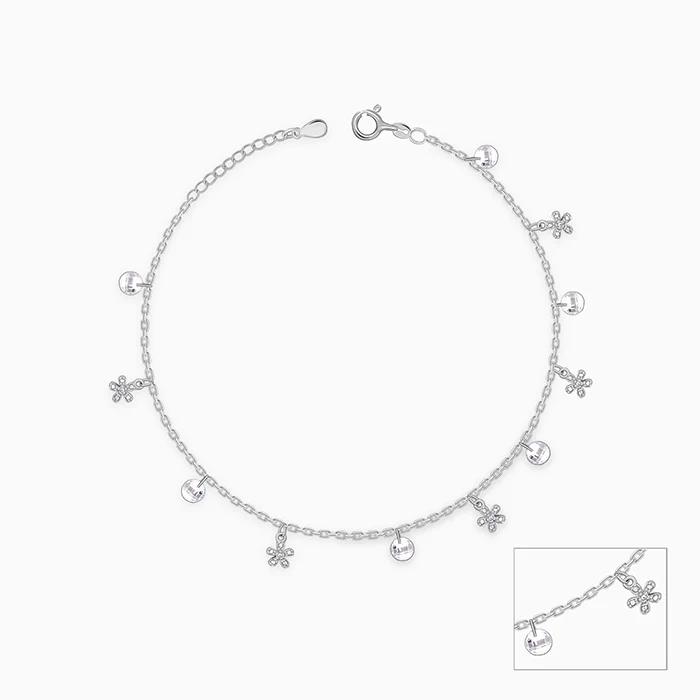 Silver Dreamy Charms Anklet - Image 3