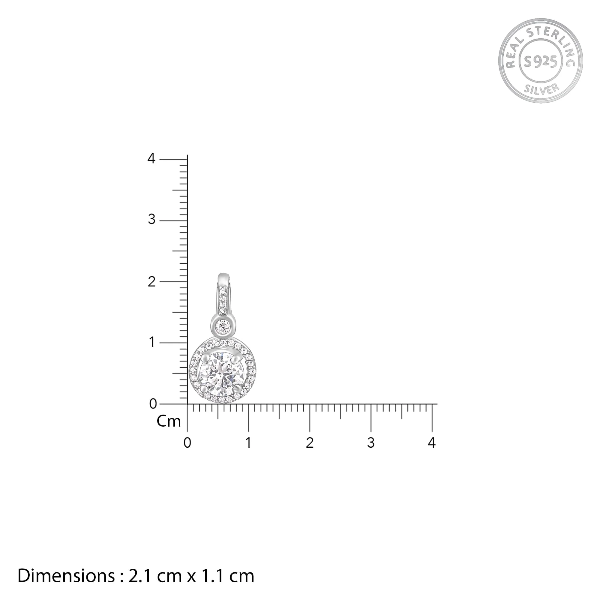 Silver Drizzle Drop Pendant with Box Chain - Image 9