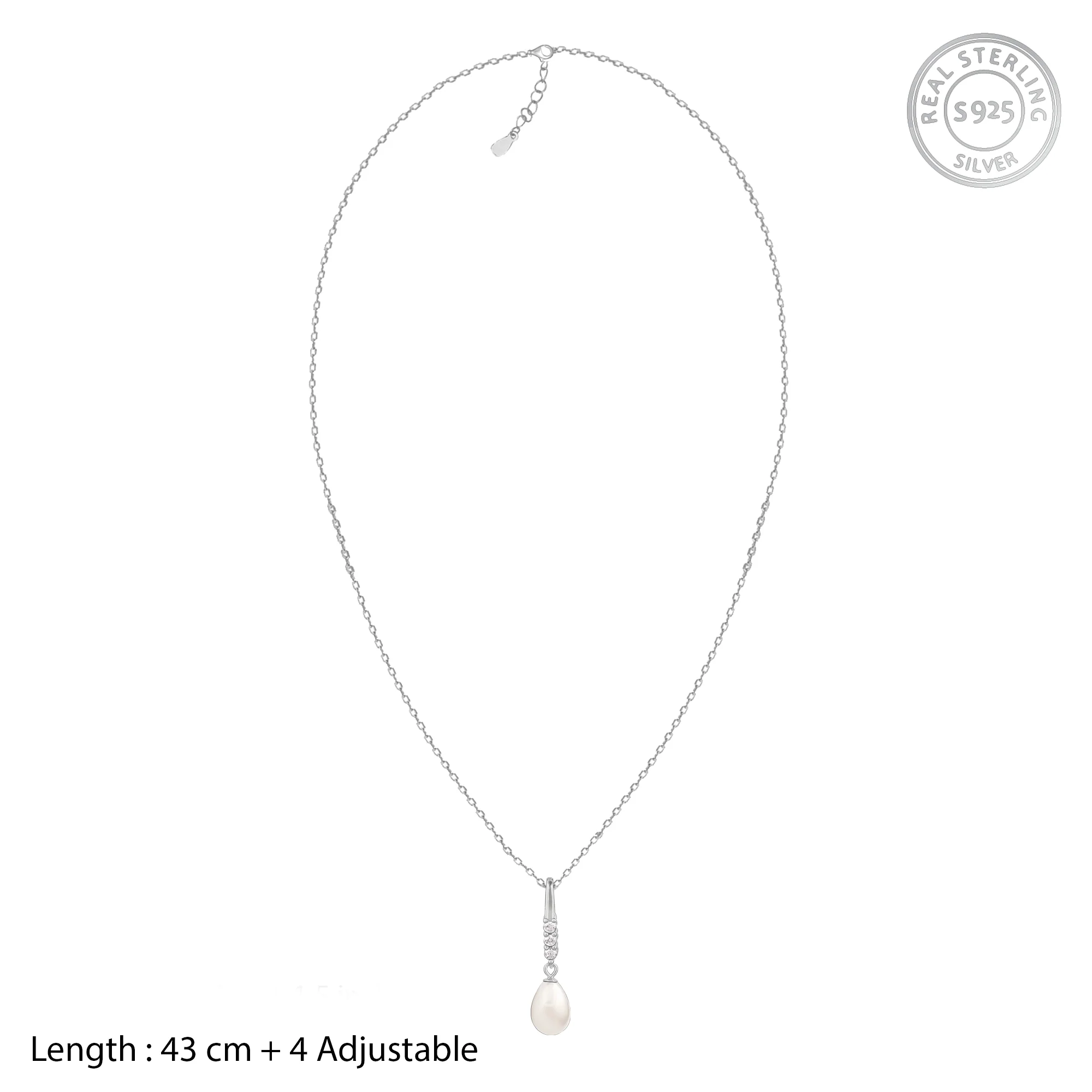 Anushka Sharma Silver Drops of Pearls Set - Image 5