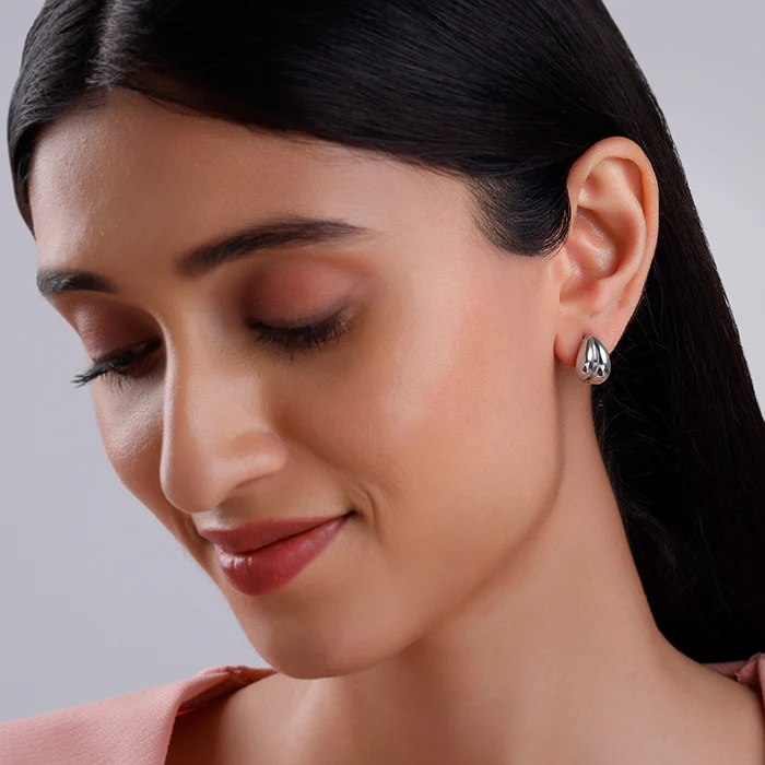 Silver Dual Glint Earrings - Image 3