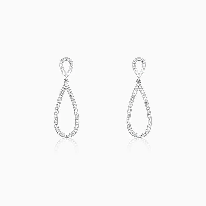 Anushka Sharma Silver Elegant Drop Earrings