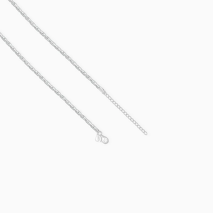 Silver Elongated Box Chain - Image 4