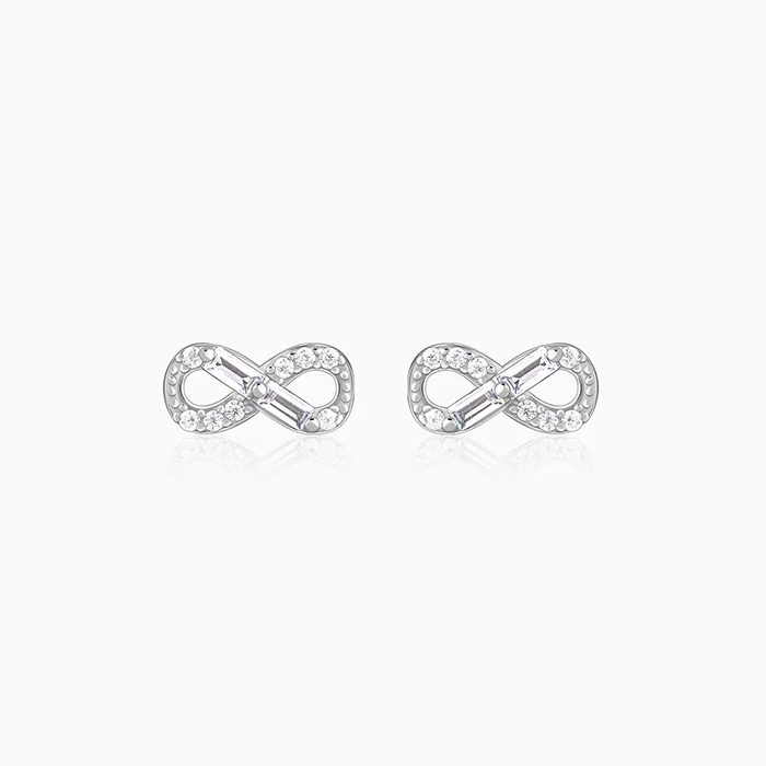 Silver Endless Infinity Studs