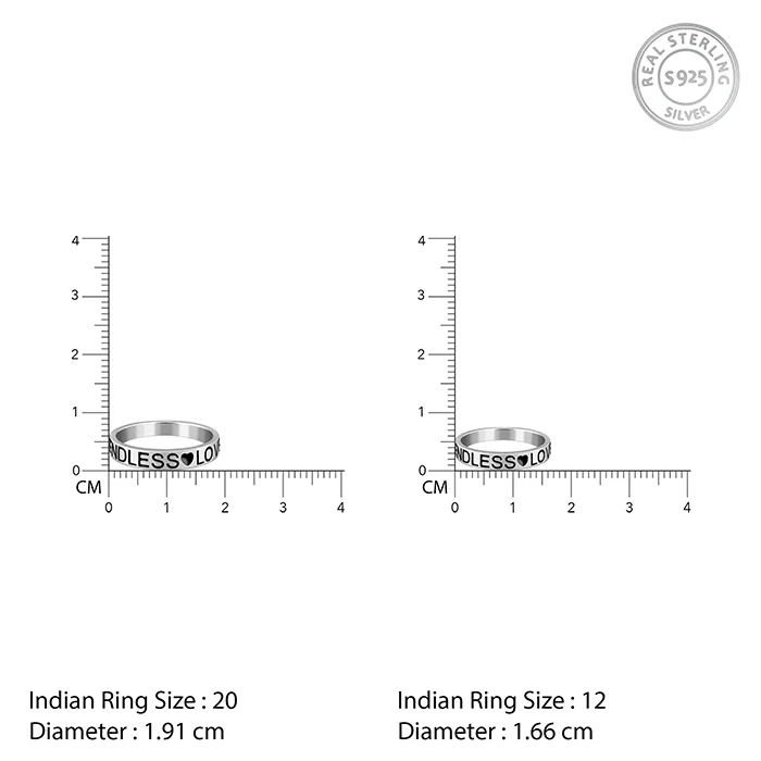 Silver Endless Love Couple Rings - Image 4