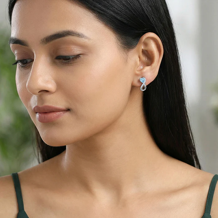 Silver Endlessly Yours Earrings - Image 3