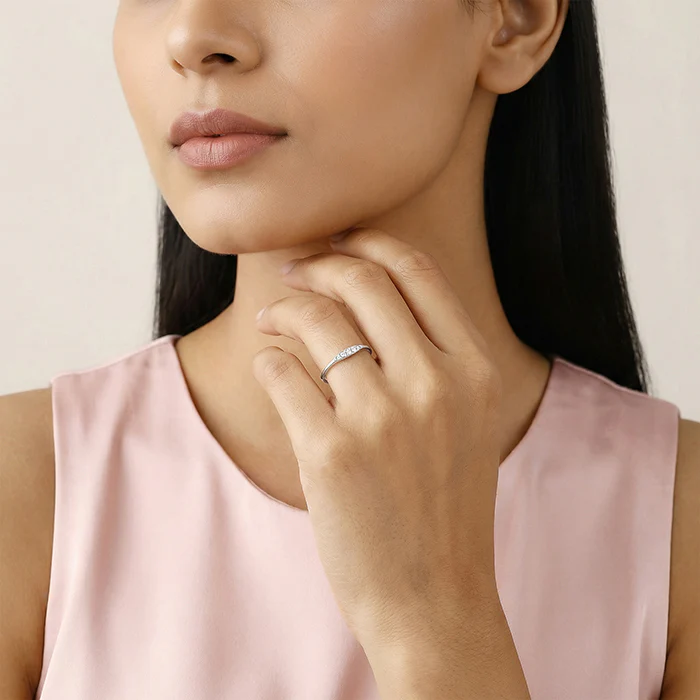 Silver Eterna Curve Ring - Image 3