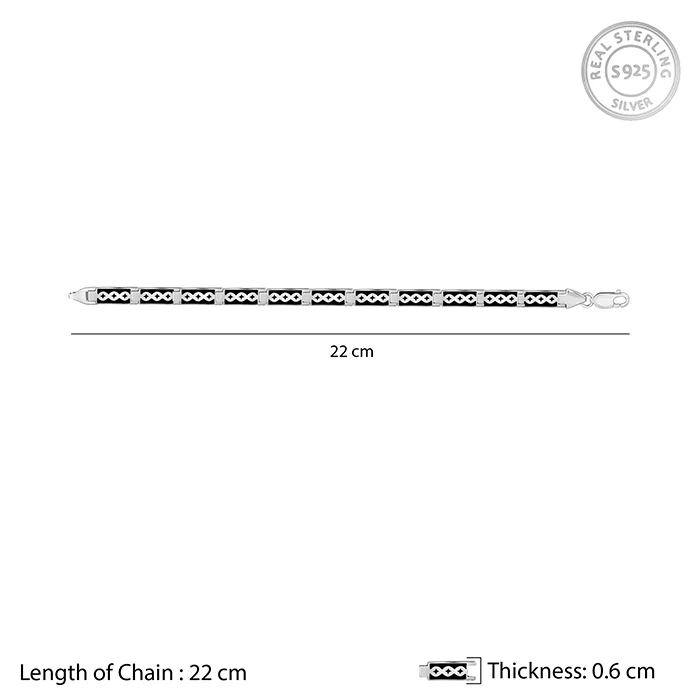 Silver Eternal Knot Bracelet For Him - Image 4