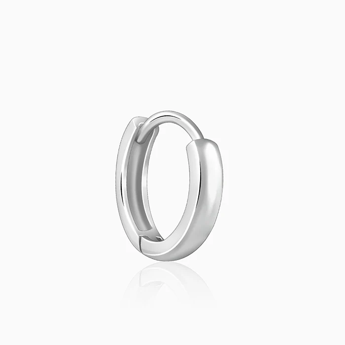 Silver Everyday Glam Hoop Earrings - Image 4