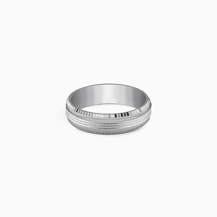 Silver Facet Glory Band For Him (Size 17)