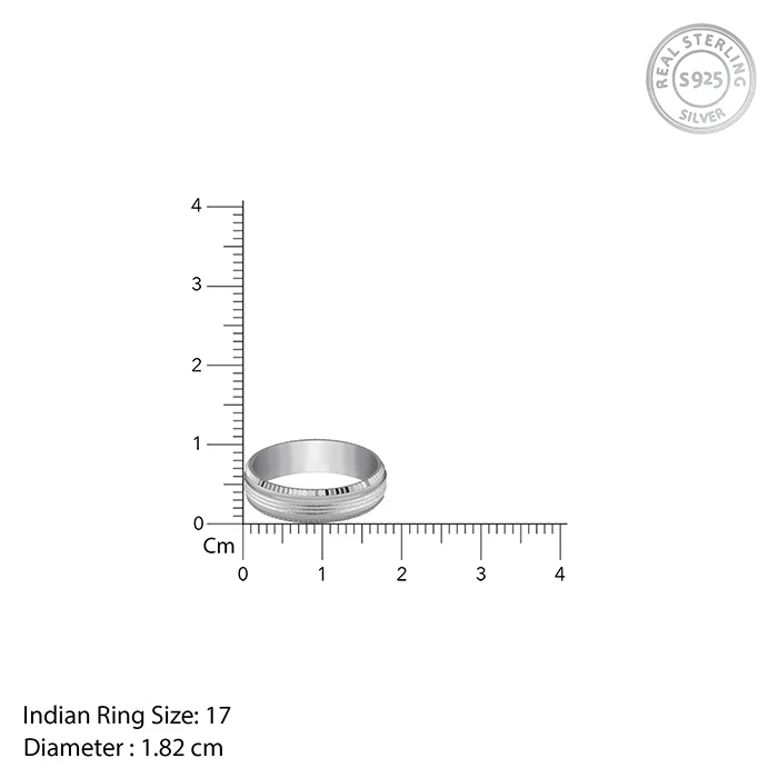Silver Facet Glory Band For Him (Size 17) - Image 4