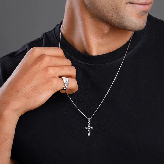 Silver Faith And Sparkle Set For Him - Image 2