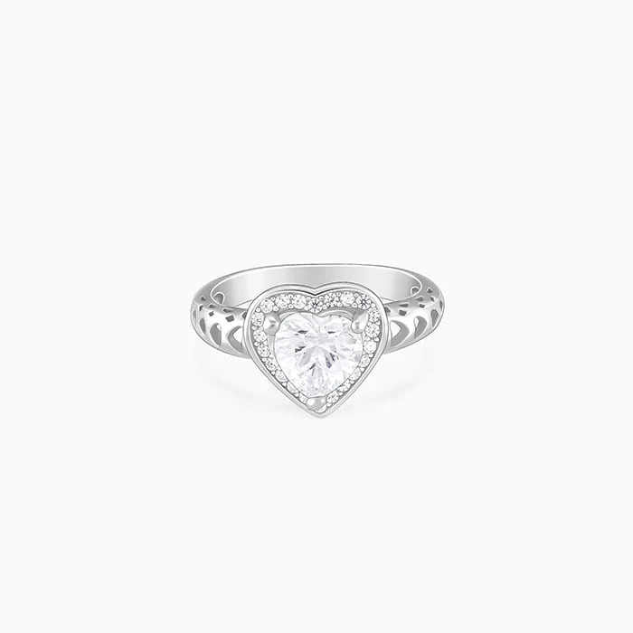 Silver Fall in Love Ring