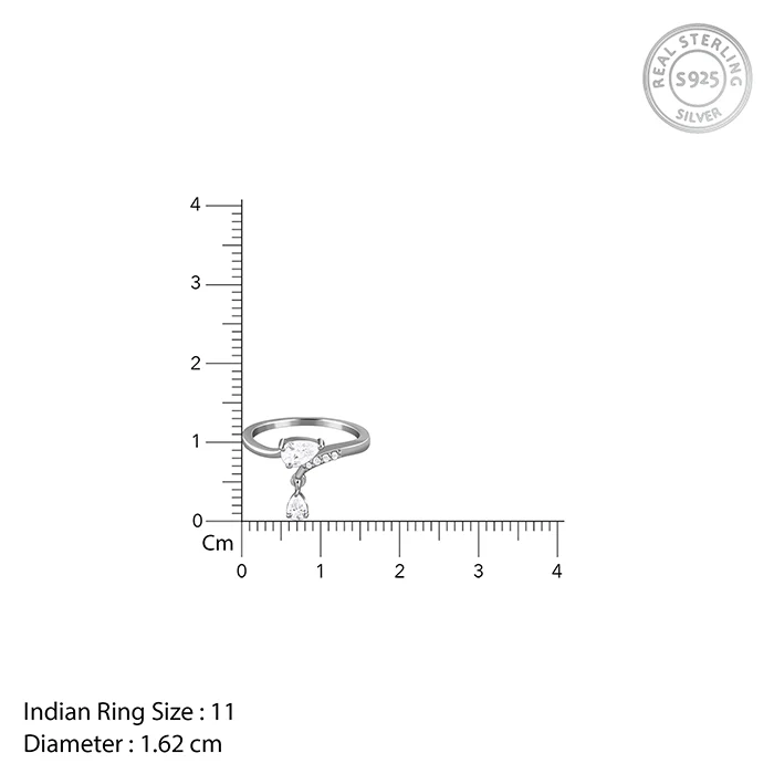 Silver Falling Light Ring - Image 4