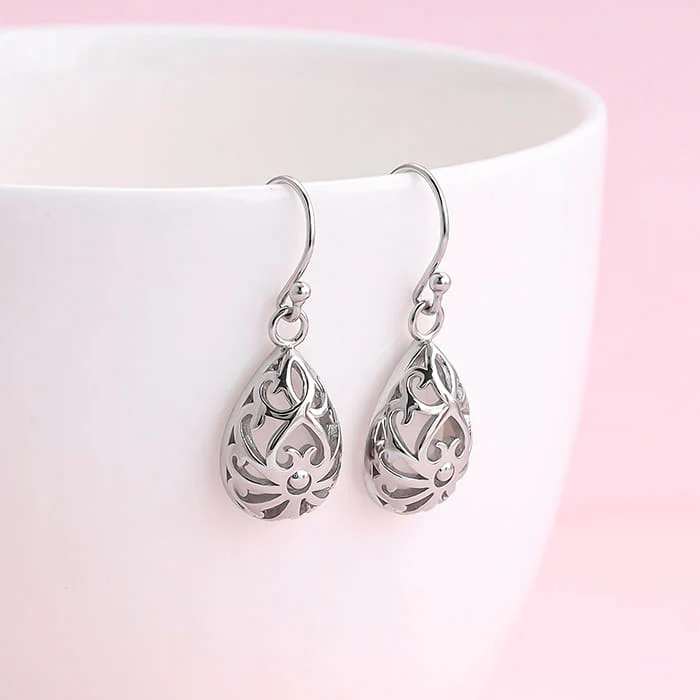 Silver Filigree Earrings - Image 2