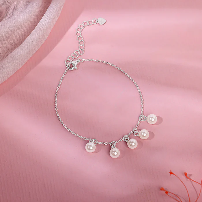Silver Fivesome Pearl Bracelet - Image 2