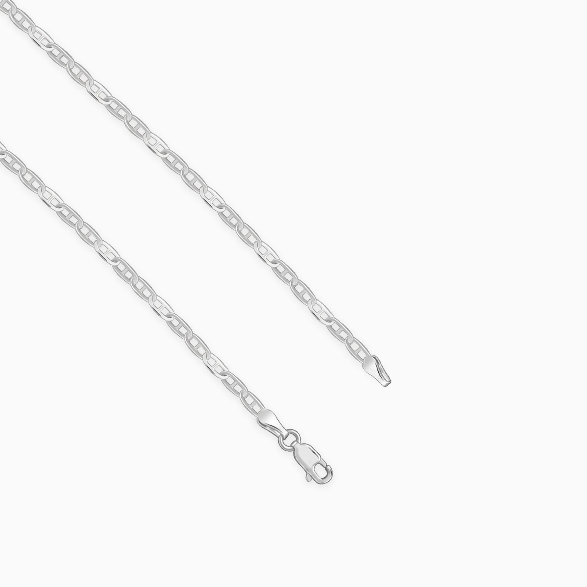 Silver Flat Mariner Chain For Him - Image 4
