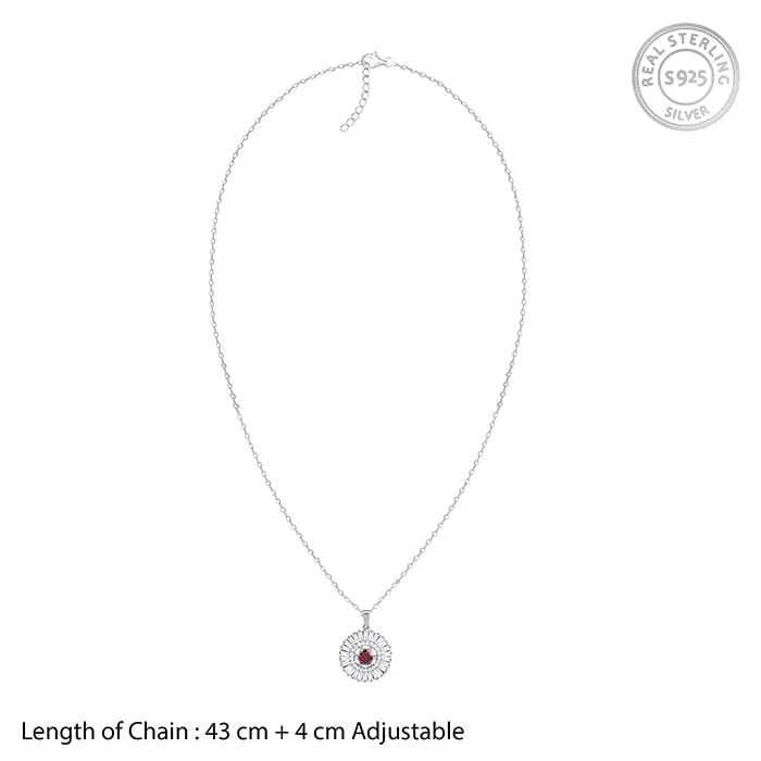 Silver Fleur Pendant With Link Chain - Image 6