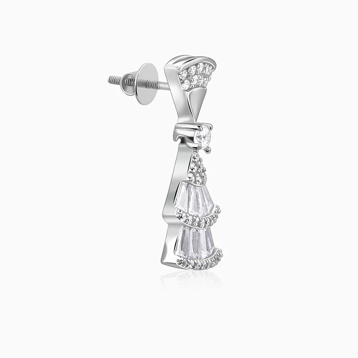 Silver Floraine Earrings - Image 4