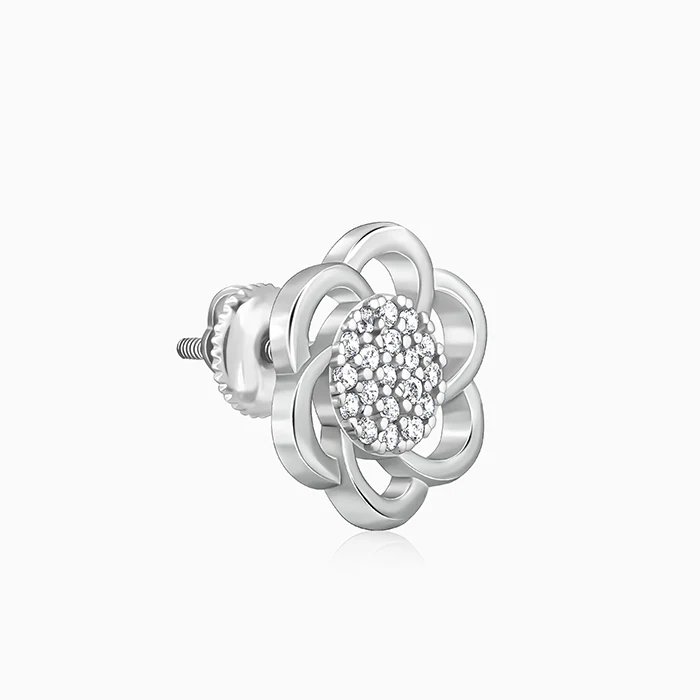 Silver Floral Moment Earrings - Image 4