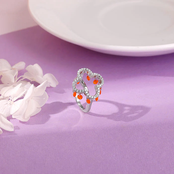 Silver Floret Charm Ring - Image 2