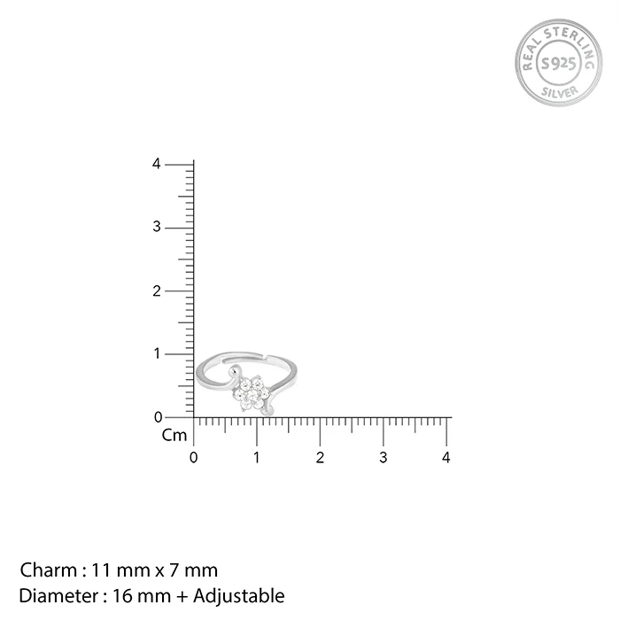 Silver Snowflake Ring - Image 3