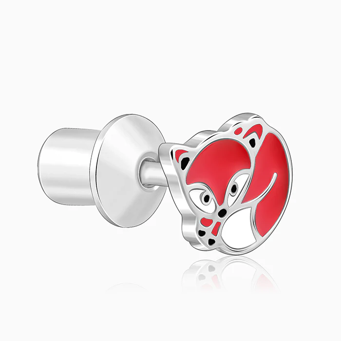 Silver Foxy Kids Studs - Image 4