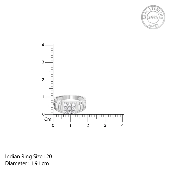 Silver Fuego Ring For Him - Image 6