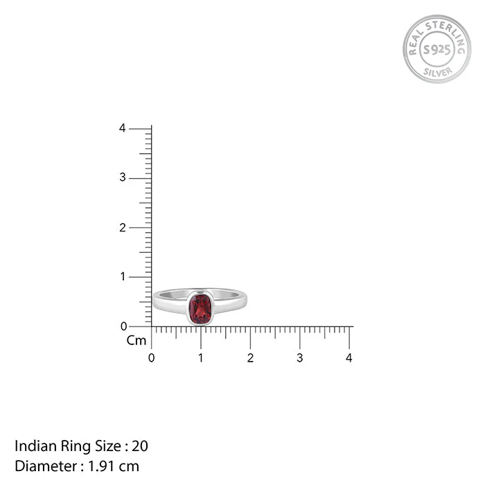 Silver Garnet Ring For Him - Image 5