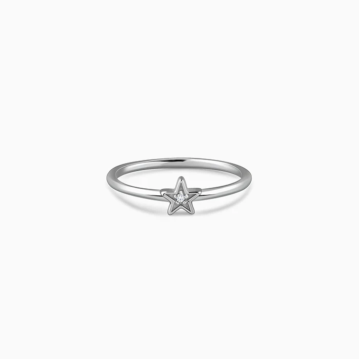 Silver Gentle Star Ring