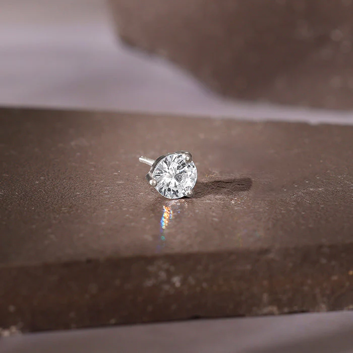 Silver Glint Stud For Men - Image 3