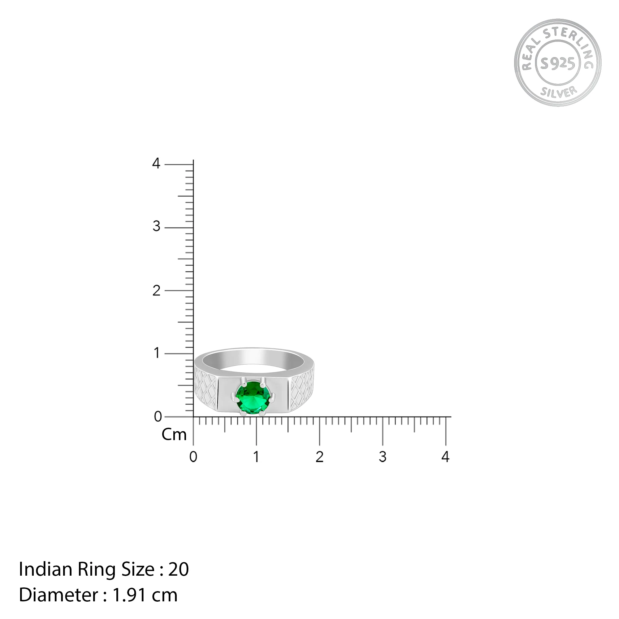 Silver Green Enigma Ring For Him - Image 6