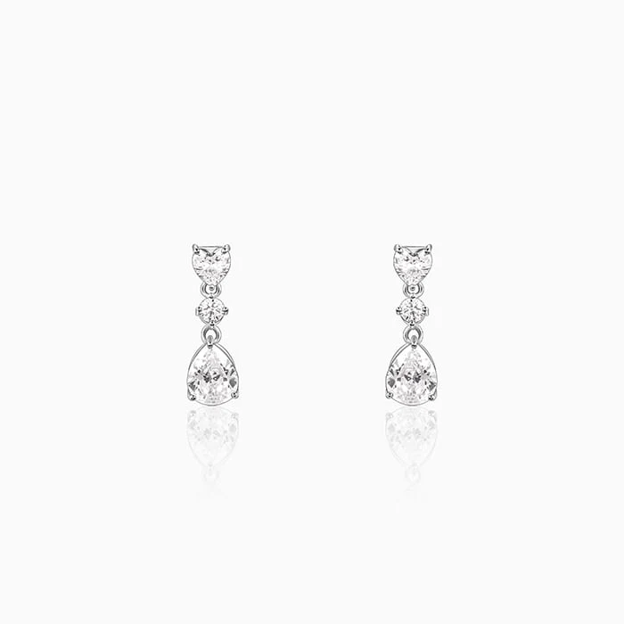 Silver Glowing Spark Earrings