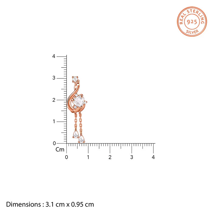 Rose Gold Carry Your Heart Earrings - Image 4