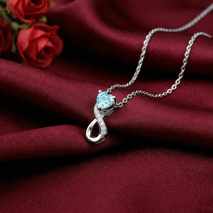 Silver Heart Everlasting Necklace - Image 2