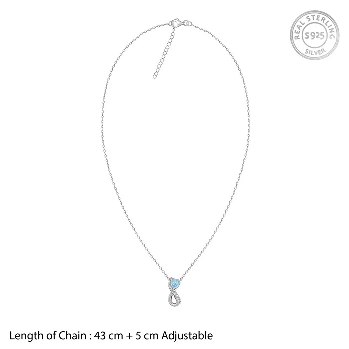 Silver Heart Everlasting Necklace - Image 5
