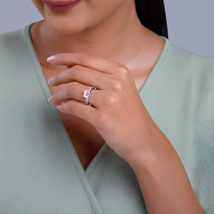 Silver Heart-to-Heart Ring - Image 3