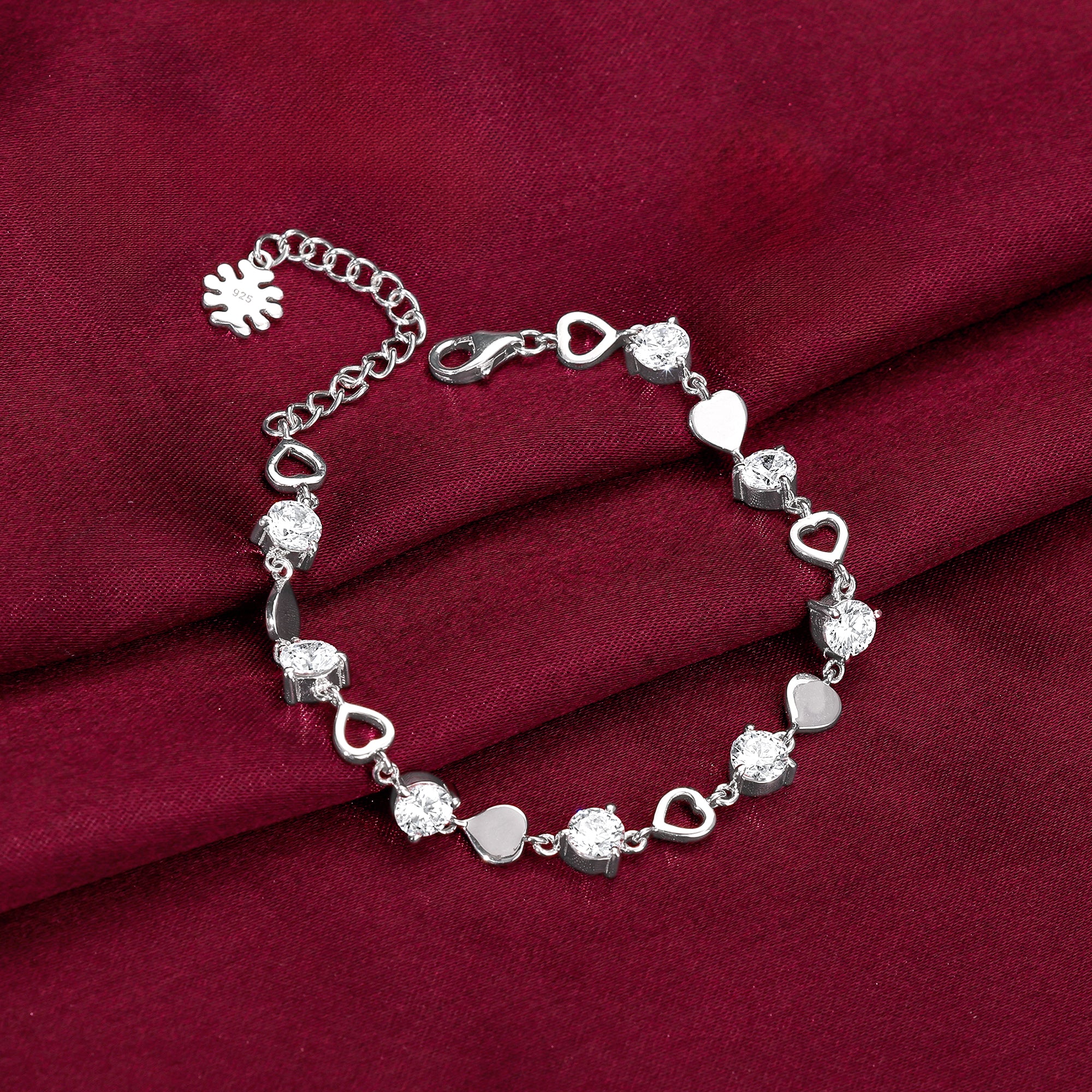 Anushka Sharma Silver Heartlock Bracelet - Image 2