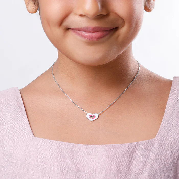 Silver HeartyPie Kids Necklace - Image 3