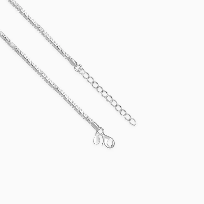 Silver Herringbone Box Chain - Image 4