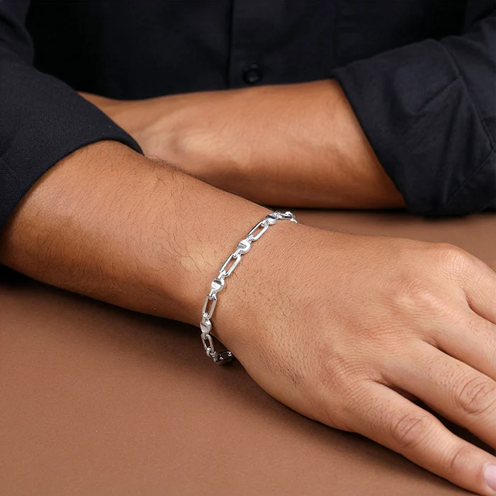Silver Heshe Bracelet for Him - Image 3