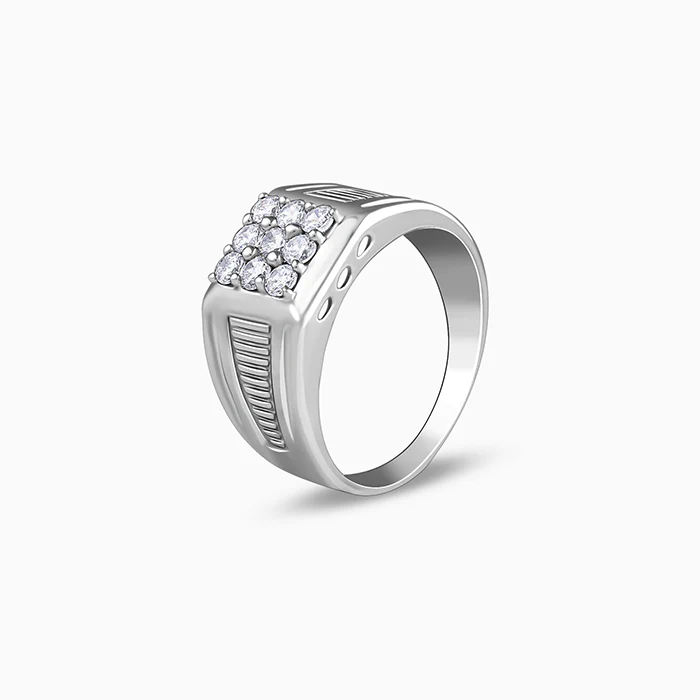Silver Hexa Brilliance Ring For Him - Image 4