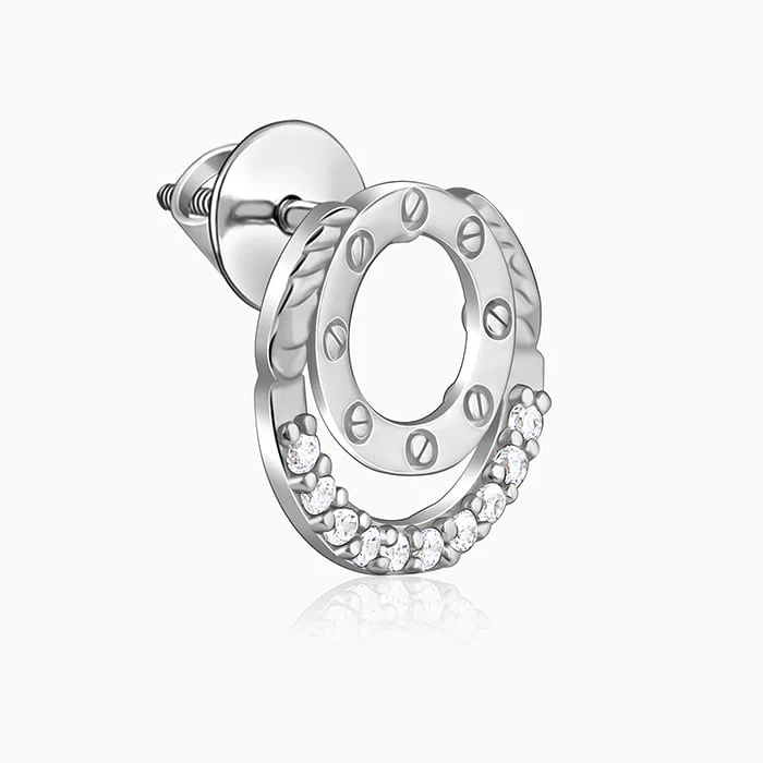 Silver High Spark Earrings - Image 4